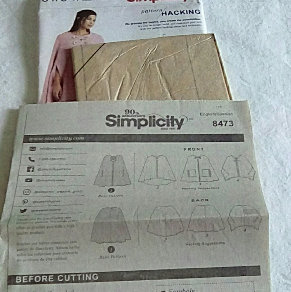 Simplicity 8473 Cape with Pattern Alterations